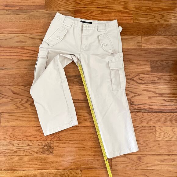 Marc Jacob Cropped Cargo Pants Womens 12 Bone Utility Normcore Casual Minimalist - Picture 8 of 9